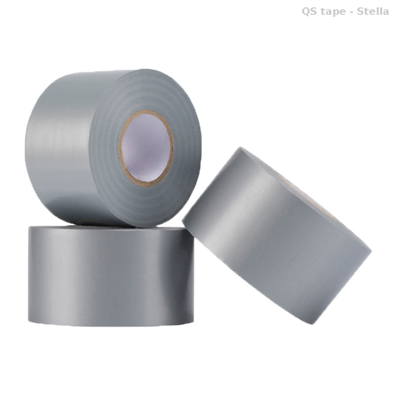 PVC Black Color Waterproof Strong Self Adhesive Pipe Duct Wrapping Tape Wrapping Silver Duct Tape