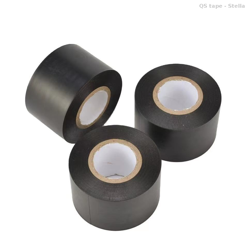 PVC Black Color Waterproof Strong Self Adhesive Pipe Duct Wrapping Tape Wrapping Silver Duct Tape