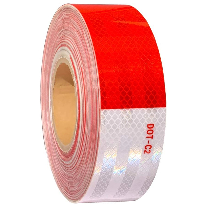 Red White Reflective Safety Ribbon Tape for Car